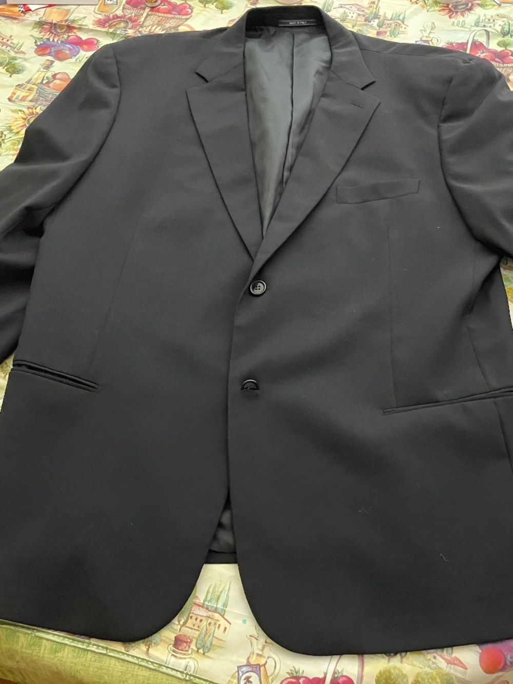 VTG Cerruti 1881 Shapes Black Wool Blazer Euro 62 Italy
